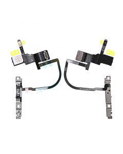 Power Button,Camera Flash LED,Noise Reduction Mic Flex Cable with Metal Plate for iPhone XS