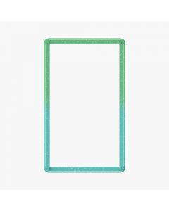 TPU Bumper Guard(Injection Silver White) for Standard PSA Graded Cards – Top Green, Bottom Aqua
