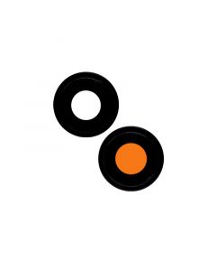 Back Camera Lens With Bracket & Bezel for iPhone 14 / 14 Plus (2 Piece Set)(Black)