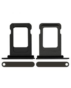 Sim Card Tray with Waterproof Gasket Ring for iPhone 12(Black)