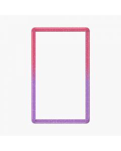 TPU Bumper Guard(Injection Silver White) for Standard PSA Graded Cards – Top Rose Red, Bottom Purple