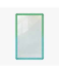 TPU Bumper Guard(Injection Silver White) for Standard PSA Graded Cards – Top Green, Bottom Aqua