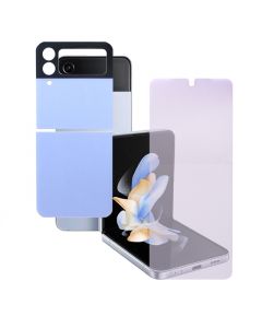 Regular Tempered Glass for Samsung Galaxy Z Flip 4 (Blue) (3 piece set)