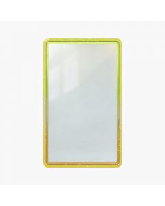 Hard TPU Bumper Guard(Injection Silver White) with Clear Acrylic Plate for Standard PSA Graded Cards – Top Light Green, Bottom Gold