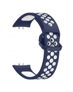 Silicone Strap for Samsung Fit 3(Blue White)