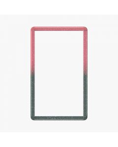 TPU Bumper Guard(Injection Silver White) for Standard PSA Graded Cards – Top Rose Red, Bottom Black