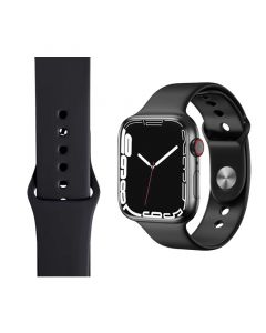 Silicone Strap for Apple iWatch Series (38/40/41MM)(Black)