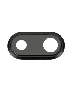 Back Camera Glass Lens Cover with Frame Ring for iPhone 8 Plus(Black)