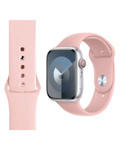 Silicone Strap for Apple iWatch Series (42/44/45/49MM)(Official Powder Sand)