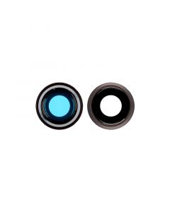 Back Camera Glass Lens Cover with Frame Ring for iPhone 8(Black)