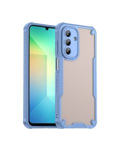 For Samsung Galaxy A26 5G Armor Case-PC+TPU Hybrid,Frosted Semi-Transparent,Anti-Shock Design(Blue)