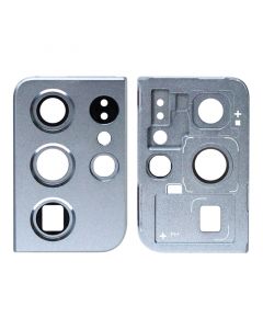 Back Camera Lens With Bezel Ring for Samsung Galaxy S21 Ultra (Silver)