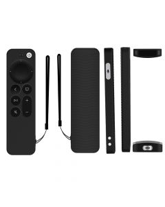 Silicone Case for Apple TV Siri Remote 4K/HD(2nd & 3rd Gen)(Black)