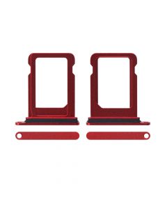 Sim Card Tray with Waterproof Gasket Ring for iPhone 13Mini(Single SIM Card Version)(Red)