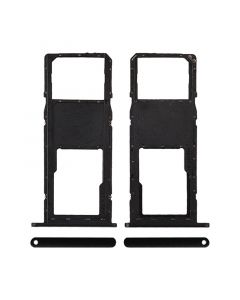 Sim Card Tray and MicroSD Card Tray for Samsung Galaxy A01 (A015/2020)(Black)