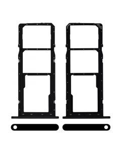 Sim Card Tray and MicroSD Card Tray for Samsung Galaxy A11 (A115/2020) (Black)