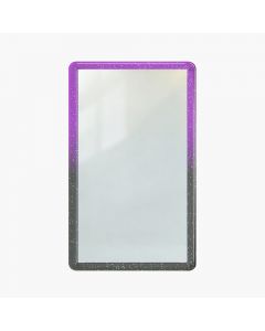 TPU Bumper Guard(Injection Silver White) for Standard PSA Graded Cards – Top Purple, Bottom Black
