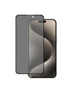 Privacy Tempered Glass for iPhone 15 Pro Max - Anti Scratch/Fingerprint [Full Coverage] Auto Dust/Align Kits(2 Pack)