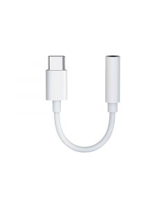 USB C Male to 3.5mm Female Cable (0.4ft)(White)