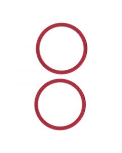 Back Camera Ring for iPhone 12(Red)(2 piece set)