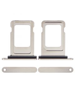 Single Sim Card Tray for iPhone 15 Pro/15 Pro Max(White)