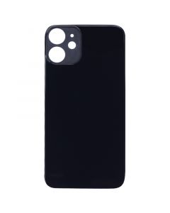 Back Glass Cover for iPhone 12 Mini (for iPhone/Large Camera Hole) - Black
