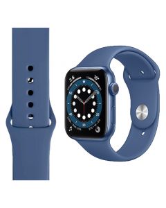 Silicone Strap for Apple iWatch Series (42/44/45/49MM)(Navy Blue)