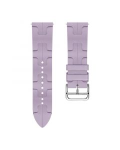 H-shaped pattern Silicone Strap for Samsung Galaxy Watch4/5/6(40mm 44mm)/Watch 4 Classic(42mm 46mm)/Watch 6 Classic(43mm 47mm)(Light Purple)(20/20mm)