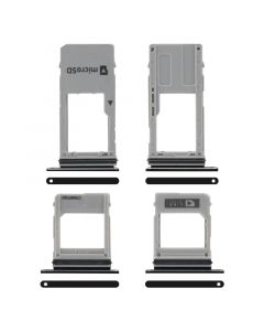 Sim Card Tray and MicroSD Card Tray for Samsung Galaxy A8/A8 Plus (A530/A730) (2018)(Black)