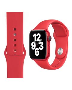 Silicone Strap for Apple iWatch Series (42/44/45/49MM)(Red)