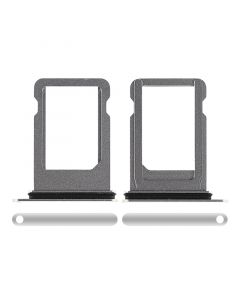 Sim Card Tray with Waterproof Gasket Ring for iPhone X(Silver)