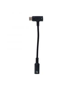 2 in 1 3.5mm Headphone Femal to USB C Male and USB C Female (Black)(T-shaped)(0.3ft)