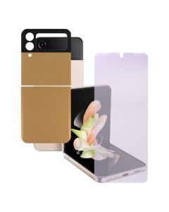 Regular Tempered Glass for Samsung Galaxy Z Flip 4 (Gold) (3 piece set)