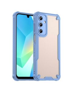 For Samsung Galaxy A16 5G/4G Armor Case-PC+TPU Hybrid,Frosted Semi-Transparent,Anti-Shock Design(Blue)