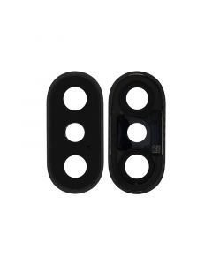 Back Camera Glass Lens Cover with Frame Ring for iPhone X(Black)