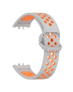 Silicone Strap for Samsung Fit 3(Grey Orange)