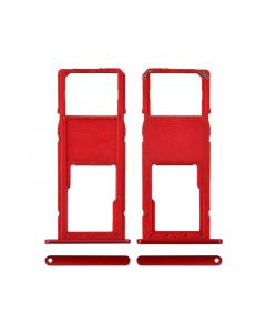 Sim Card Tray and MicroSD Card Tray for Samsung Galaxy A01 (A015/2020)(Red)