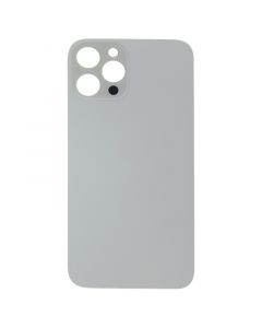 Back Glass Cover for iPhone 12 Pro Max (for iPhone/Large Camera Hole) - Silver