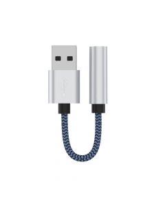 3.5mm AUX Audio to USB Cable-Blue