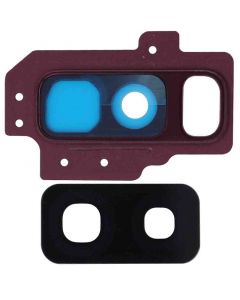 Back Camera Glass Lens and Cover Bezel Ring for Samsung Galaxy S9 Plus (Red)