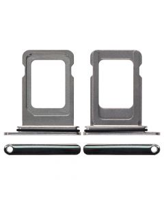 Sim Card Tray with Waterproof Gasket Ring for iPhone 11 Pro(Silver)