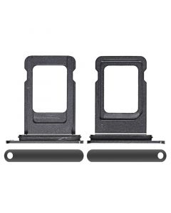 Sim Card Tray with Waterproof Gasket Ring for iPhone XS Max(Black)