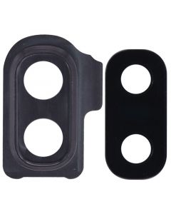 Back Camera Glass Lens and Cover Bezel Ring for Samsung Galaxy A10e (A102/2019) (Black)