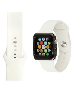 Silicone Strap for Apple iWatch Series (42/44/45/49MM)(White)