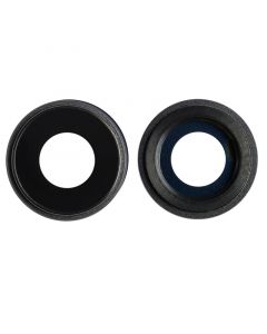 Back Camera Glass Lens Cover with Frame Ring for iPhone XR(Black)