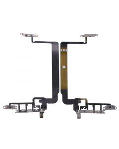 Power Button with volume flex cable,Camera Flash LED,Noise Reduction Mic Flex Cable with Metal Plate for iPhone 13 Pro Max