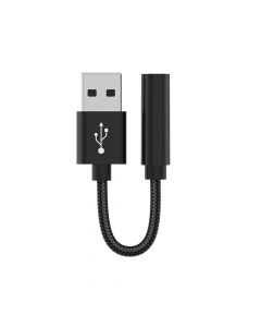 3.5mm AUX Audio to USB Cable-Black