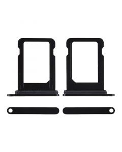 Sim Card Tray with Waterproof Gasket Ring for iPhone 12 Mini(Black)