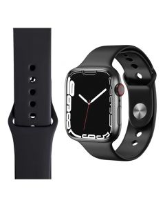 Silicone Strap for Apple iWatch Series (42/44/45/49MM)(Black)