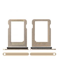 Sim Card Tray with Waterproof Gasket Ring for iPhone XS(Gold)